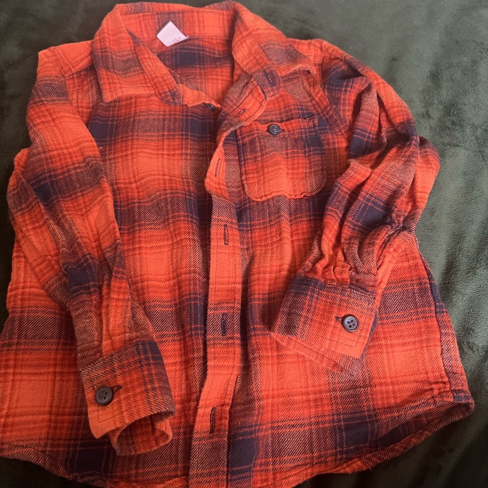 Red Flannel Button up for toddler